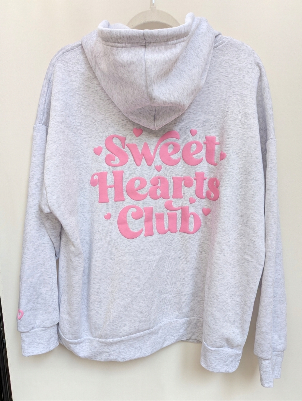 Sweet Hearts Club Pink Graphic Hoodie - Women